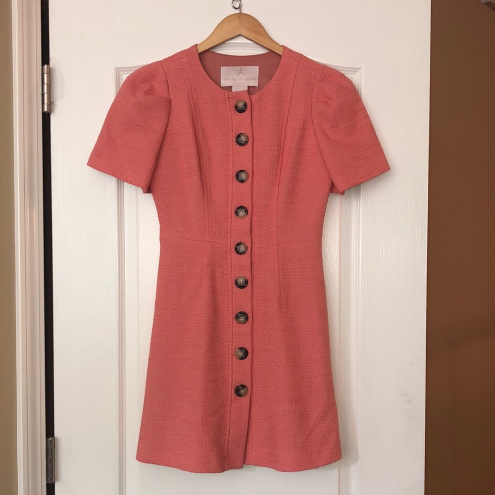 Gal Meets Glam x Anthropologie Kathleen Button Front Dress, Size 2 Petite